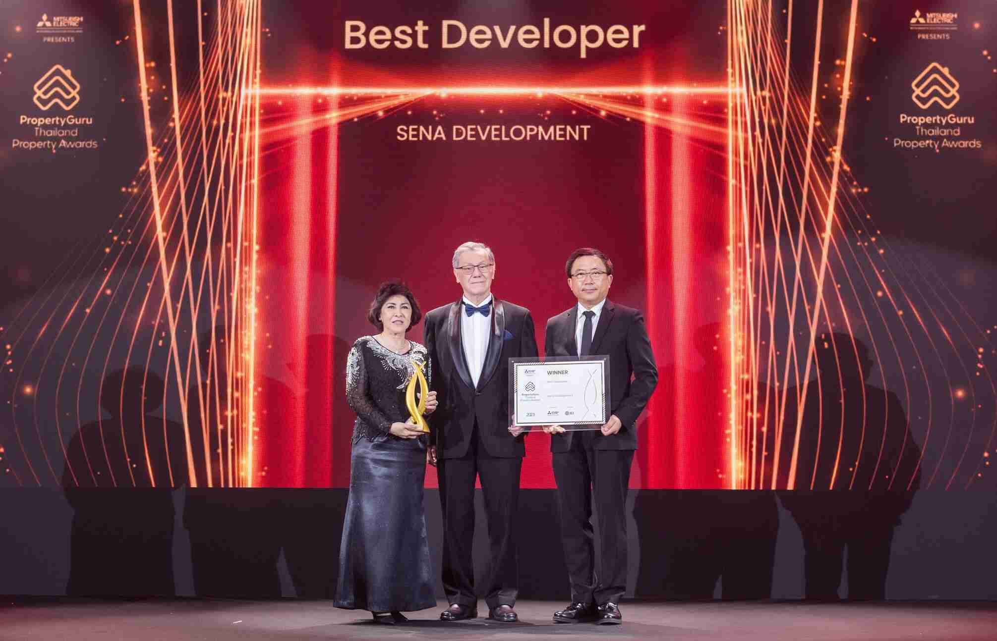 เสนา คว้ารางวัลใหญ่ Best Developer ตอกย้ำผู้นำอสังหาริมทรัพย์